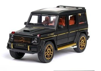 Колекційна моделька АвтоСвіт 1:24 Mercedes-Benz&nbsp;G63 металева взаємодіючі елементи кузова чорна (AP-1834BC)