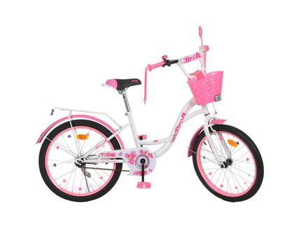 Велосипед двухколесный PROFI Butterfly SKD75 20" бело-розовый (Y2025-1)