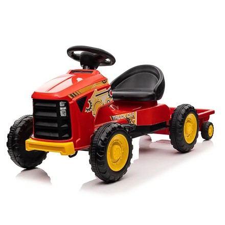 Детская игрушка Трактор педальный с прицепом красный (M4907-3)