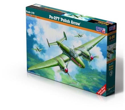 Збірна модель Mister Craft бомбардувальник Pe-2FT Peshka 1:72 (E-26/050269)