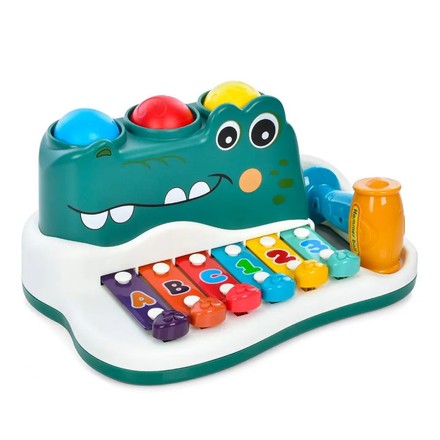 Детская игрушка-стучалка Ксилофон крокодил (RJ6807)