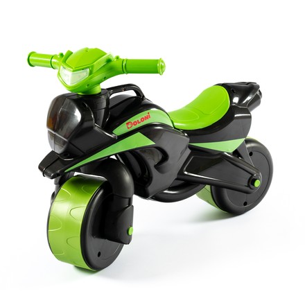 Мотоцикл-толокар DOLONI TOYS музыкальный черно-зеленый (0139/59)