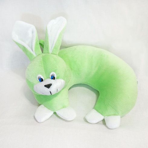 М'яка іграшка Zolushka Подушка Рожок заєць 33см зелений (ZL4341)