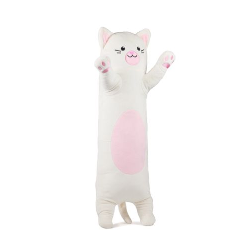 М'яка іграшка KidsQo валик кіт Еклер молочний 60см (KD730)